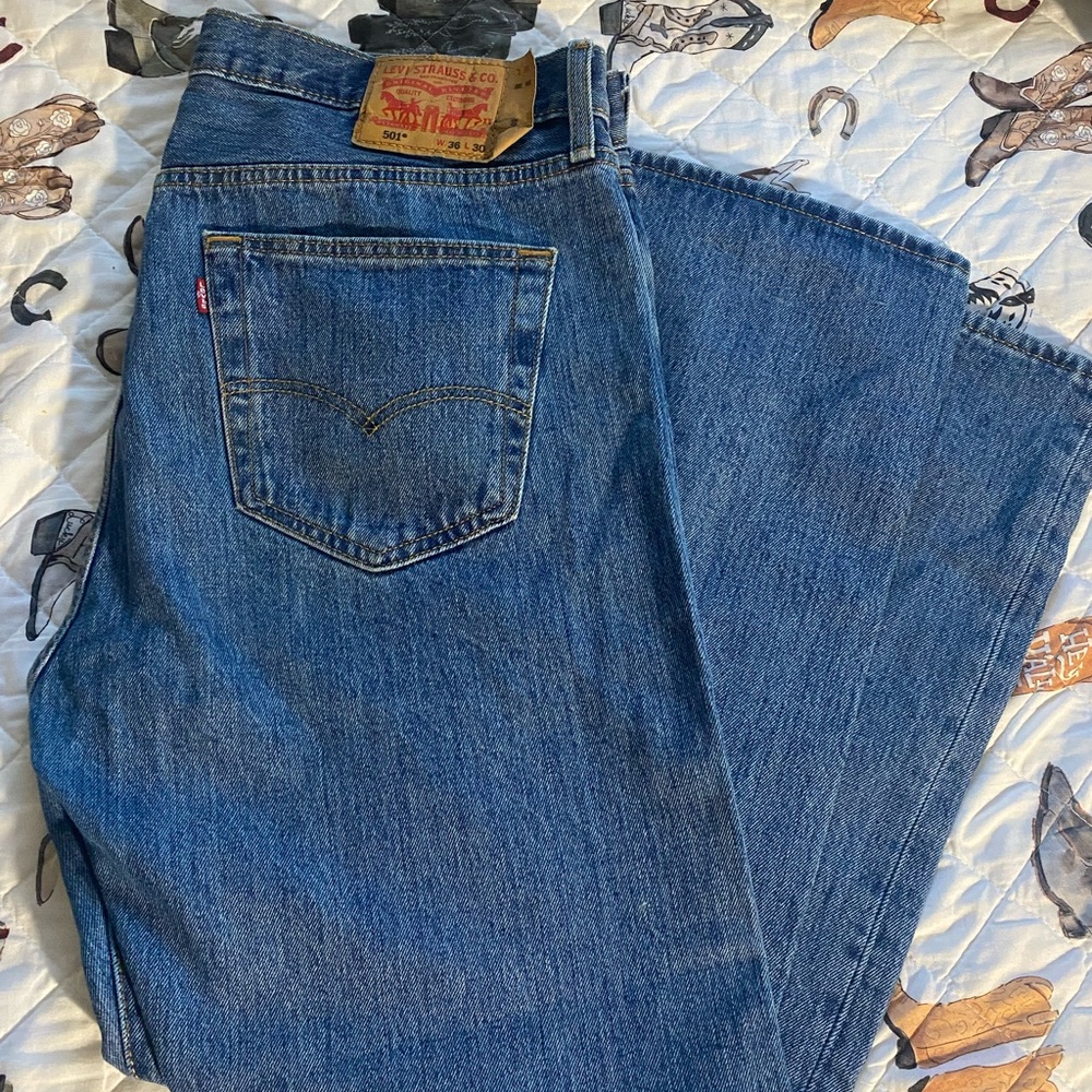 Levi's Blue Straight Jeans Classic Denim Style